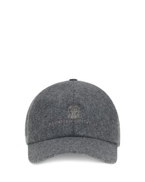 Brunello Cucinelli Logo Baseball Hat - Grey