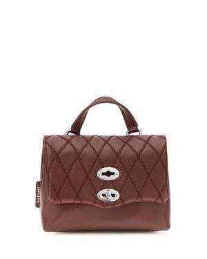 Zanellato Mini Postina Tramè Leather Bag - Purple