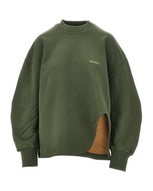 The Attico Oversized Sweatshirt With Moulded Hem - Green