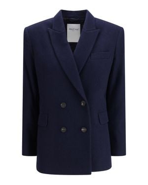 Aftercoat Double-Breasted Blazer Cashmere - Blue