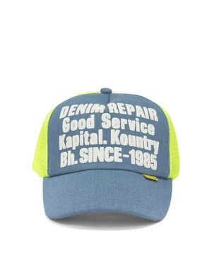 Kapital Denim Repair Service Trucker Hat - Blue