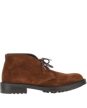 JUAN LACARCEL BY CALCE Suede Leather Chukka Boots - Brown