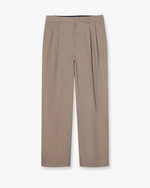 DUNST Tailored Trousers With Pleats - Natural