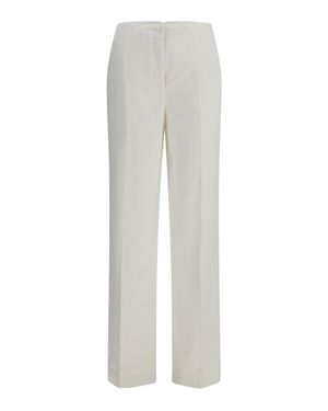 TOTEME Trousers Easy Raw Edge Viscose Trousers - White