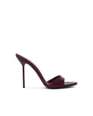Paris Texas 'Lidia 105' Deep Leather Mules - Red