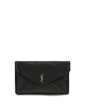 Saint Laurent Cassandre Clutch Bag - Black