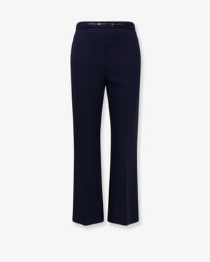 Elisabetta Franchi Monogram Detail Trousers - Blue