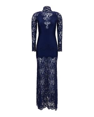Rabanne Dress Lace And Jersey - Blue