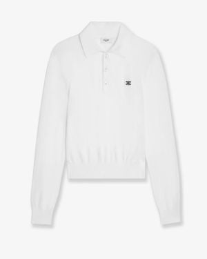 Celine Cotton Polo Shirt - White