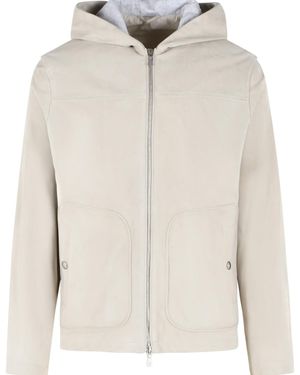 Eleventy Light Sheepskin Jacket - White