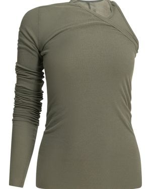 Rick Owens "Banana" One-Shoulder Tank Top - Green