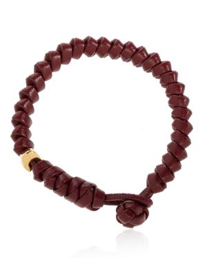 Bottega Veneta "Intrecciato" Bracelet - Red