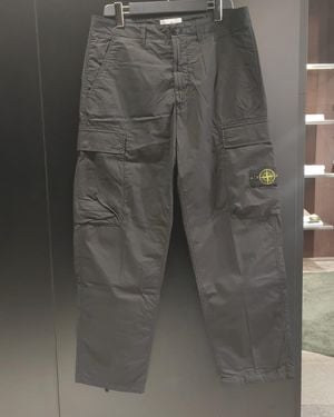 Stone Island Cotton Pants - Gray