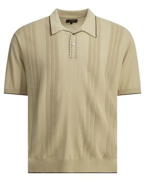 Beams Plus Textured Knit Button-Down Polo Shirt - Natural