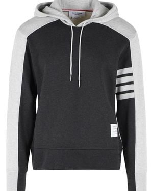 Thom Browne 'Colorblock 4 Bar' Cotton Sweatshirt - Black