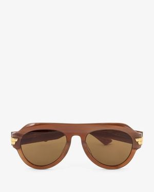 Bottega Veneta Acetate Sunglasses - Brown