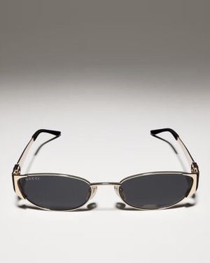 Gucci Oval Lens Sunglasses - Metallic