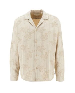Les Deux 'Jasper' Jacquard Cotton Shirt - White
