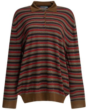 Prada Cashmere Polo Jumper - Brown