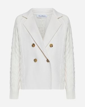 Max Mara "Micio" Wool And Cashmere Jacket - White