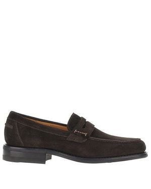 Loake '356' Suede Leather Penny Loafers - Black