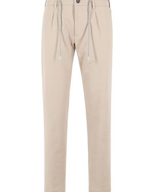 Eleventy Stretch Cotton Trousers - Natural