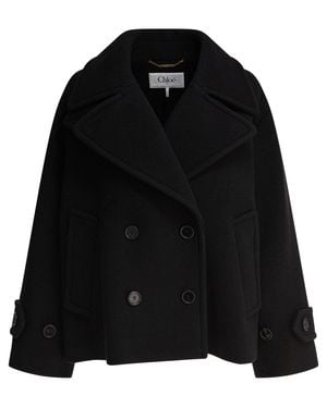 Chloé Chloé Short Wool Coat - Black