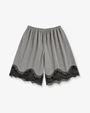 Frankie Shop Baxter Viscose Bermuda Shorts - Grey