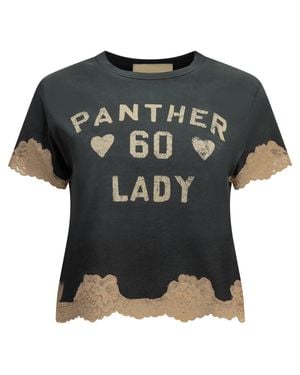 Valentino "Panther Lady" Crew-Neck T-Shirt - Black