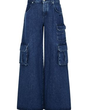 Off-White c/o Virgil Abloh Cargo Jeans With Logo - Blue