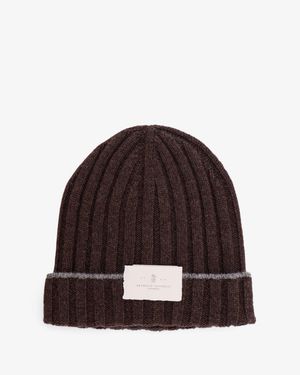 Brunello Cucinelli Beanie Cashmere Hat - Brown