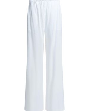 Max Mara Pure Casual Linen Blend Trousers - White