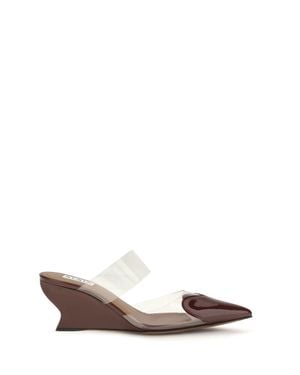 Alaïa Alaïa Le Coeur Patent Leather Mules - Multicolour