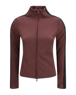 Courreges Two-Tone High Neck Sweatshirt Burnt - Purple