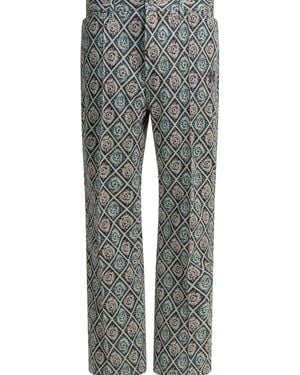 Needles Boot Cut Polyester Casual Trousers - Grey