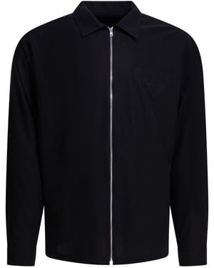 Prada Zippered Casual Shirt - Blue