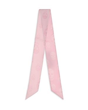 McQueen Skull Ribbon Scarf - Pink