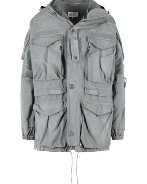 Maison Margiela Cotton Blend Parka - Grey