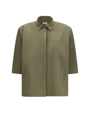 Cruna 3/4 Sleeve Crop Shirt Verde - Green
