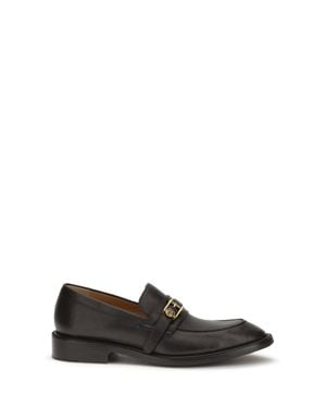 Versace Leather Loafers With Medusa Accessory - White