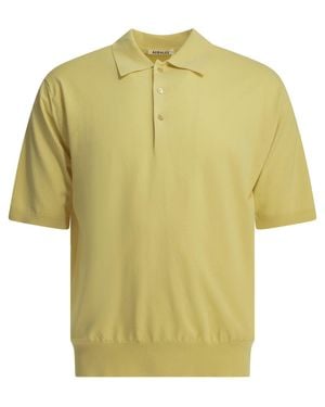 AURALEE Giza Polo Shirt - Yellow