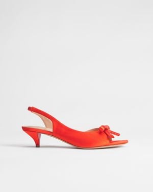Dior Bow 40Mm" Slingback Sandals - Red