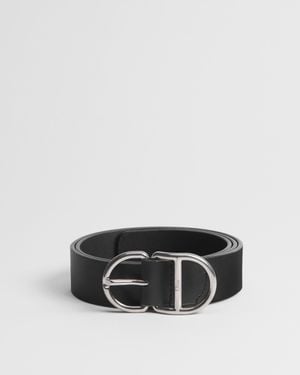 Dior Cd Leather Belt - Black