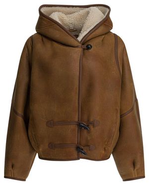 Isabel Marant "Amiel" Shearling Jacket - Brown