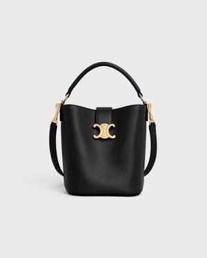 Celine "Louise" Mini Bucket Bag - Black
