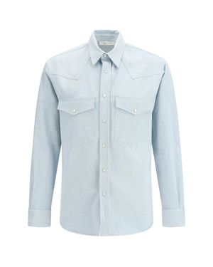 Umit Benan Shirt Western Denim - Blue