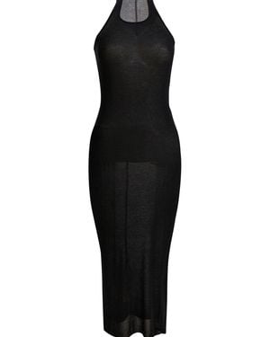 Rick Owens Silk Blend Sleeveless Dress - Black