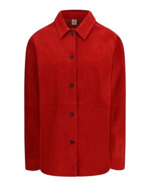 TOTEME Suede Shirt Jacket - Red