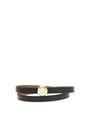 Tory Burch Reversible Romy Belt/Aged Tan - White