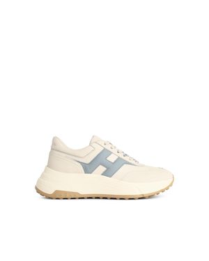 Hogan Hi-Fi Ivory Leather Trainers - White